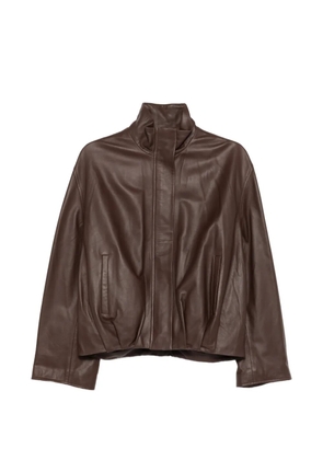 Arma Dahila funnel-neck jacket - Brown