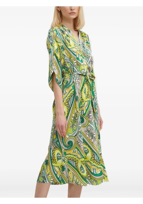 Joseph Ribkoff paisley tie-waist midi dress - Green
