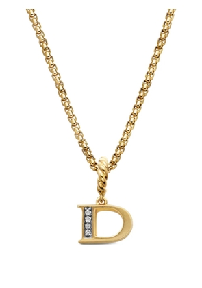 David Yurman 18kt yellow gold Pavé Initial pendant