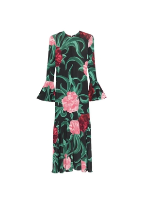 La DoubleJ Alba floral-print maxi dress - Black