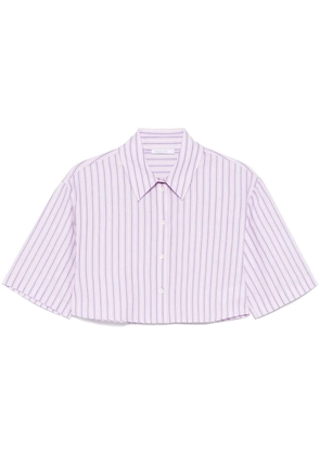 Patrizia Pepe cropped cotton shirt - Purple
