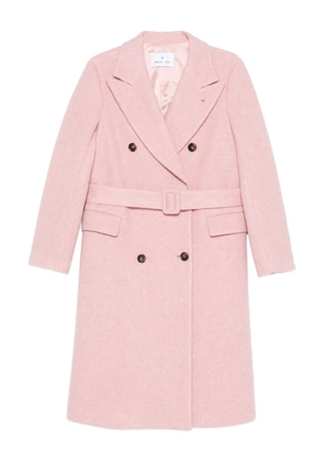 Manuel Ritz flap-pockets double-breasted coat - Pink
