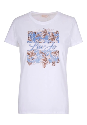 LIU JO floral-pattern T-shirt - White