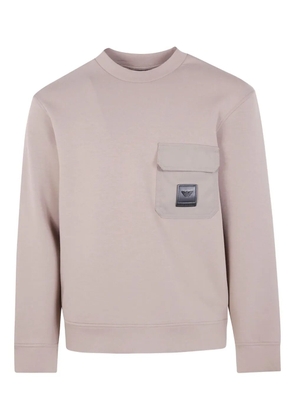 Emporio Armani patch-pocket cotton sweater - U6189 WALLNUT