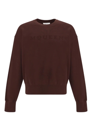 Alexander McQueen logo-print sweatshirt - Brown