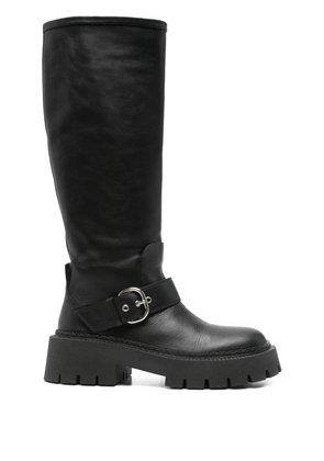 Vic Matie buckle-fastening knee-high boots - Black