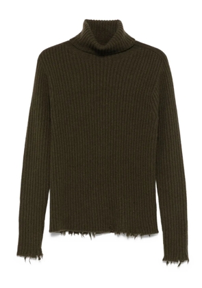Uma Wang ribbed frayed-hem sweater - Green