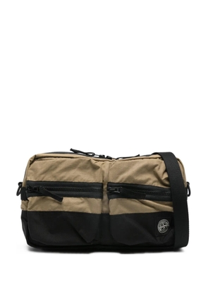 Stone Island logo-patch cross body bag - Neutrals