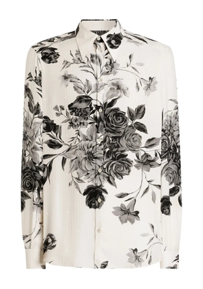 Dolce & Gabbana floral-print shirt - White