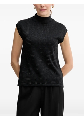Joseph Ribkoff sequin mock-neck top - Black