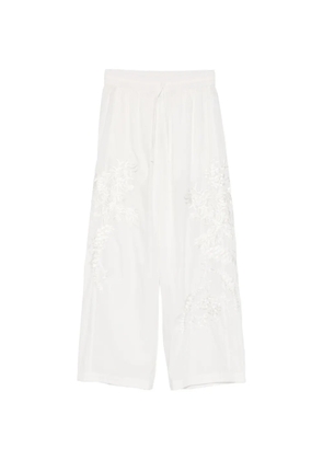 P.A.R.O.S.H. Ninja embroidered trousers - White
