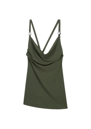 Coperni draped strap logo blouse - Green