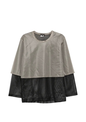 Comme des Garçons Homme Plus mesh layered long-sleeve T-shirt - Black