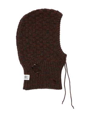 MM6 Maison Margiela knitted balaclava - Brown