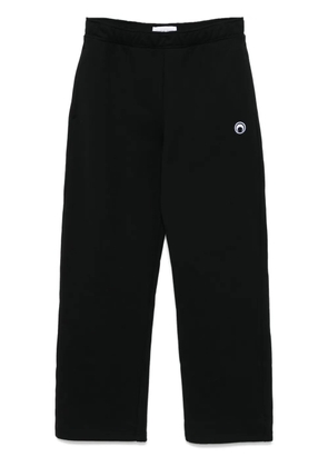 Marine Serre moon-logo fleece track pants - Black