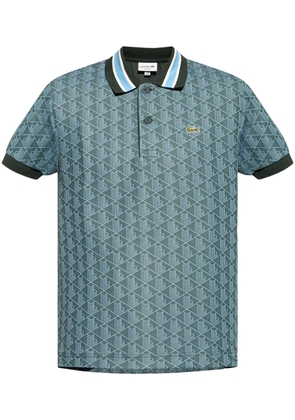 Lacoste monogram pattern polo shirt - Green