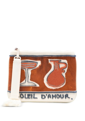ALEMAIS x Laurence Leenaert Soleil D´Amour zip clutch bag - Brown