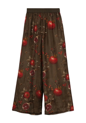 Uma Wang pomegranate-print trousers - Brown