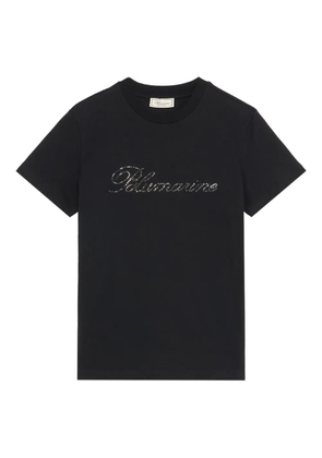 Blumarine logo-embroidered t-shirt - Black