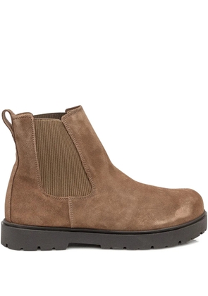 Birkenstock elasticated-panel suede boots - Brown
