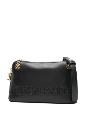 Love Moschino logo cross body bag - Black