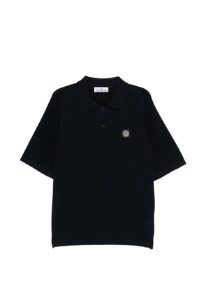 Stone Island buttoned cotton polo shirt - Blue
