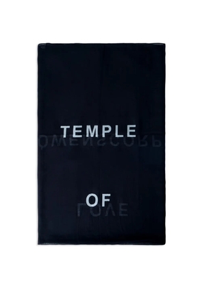 Rick Owens frayed printed scarf - Black