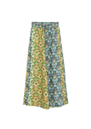 ALEMAIS Ali Spliced floral-print trousers - Blue