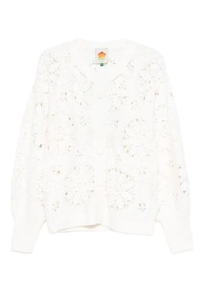 FARM Rio floral-motif cardigan - White