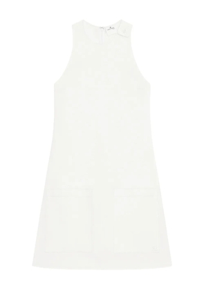 Courrèges sleeveless poplin dress - White