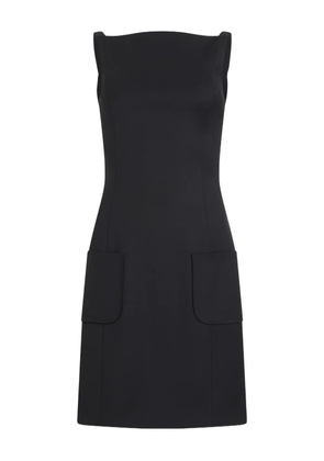 Patou pockets black mini dress