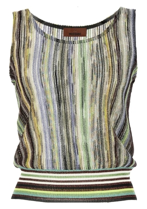 Missoni striped lamé top - Green