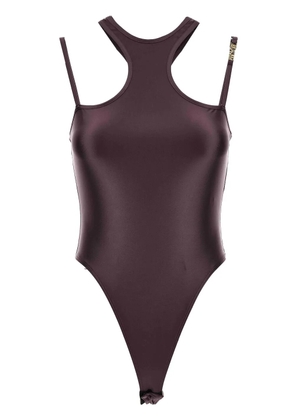 Versace Jeans Couture logo-lettering bodysuit - Brown
