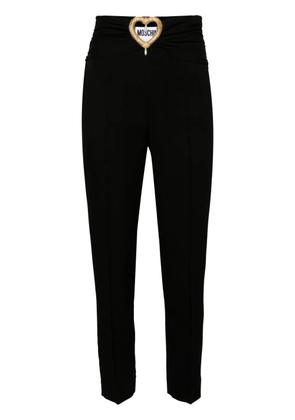 Moschino heart cut-out tailored trousers - Black