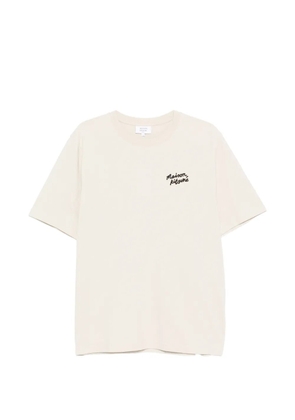 Maison Kitsuné embroidered-logo T-shirt - Neutrals