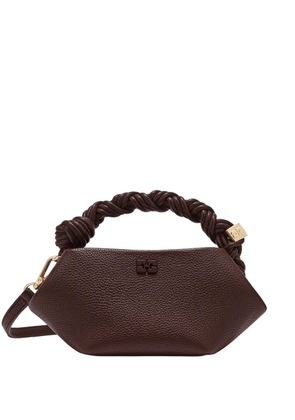 GANNI mini Bou twisted-handle tote bag - Brown
