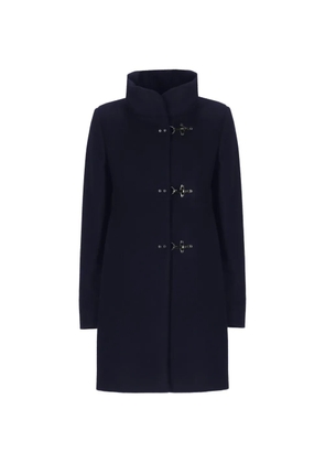 Fay high-neck single-breasted coat - Blue