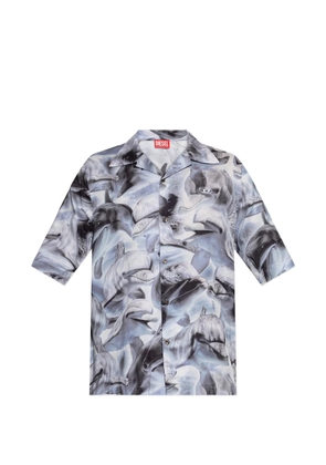 Diesel S-Brack dolphin-print shirt - Grey