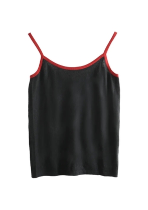 Frenckenberger contrast-trim tank top - Black