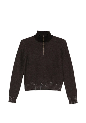 Maison Margiela half-zip sweater - Brown