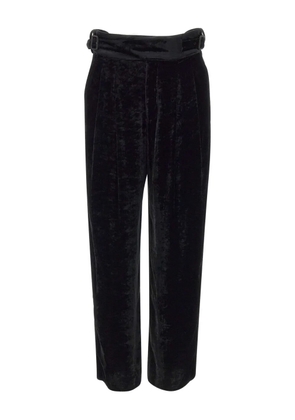 Emporio Armani buckle-detail trousers - Black