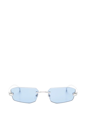 Cartier Eyewear rimless rectangle-frame sunglasses - Silver