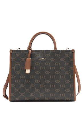 LIU JO medium logo-print shoulder bag - Brown