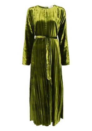 Forte Forte plissé-effect velvet dress - Green
