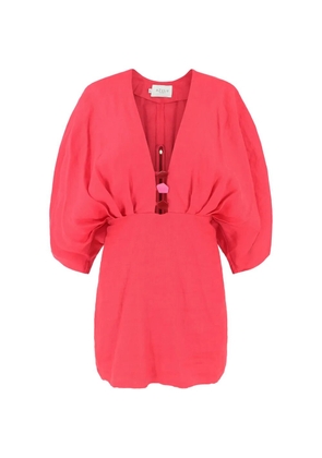 AZULU Abella V-neck dress - Red