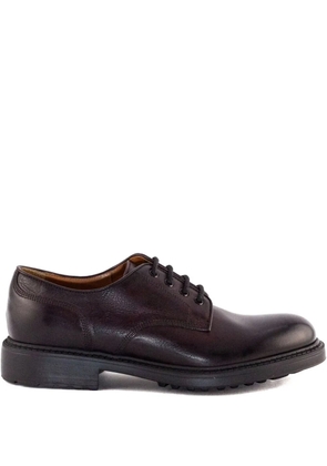Doucal's leather lace-up derby shoes - Red