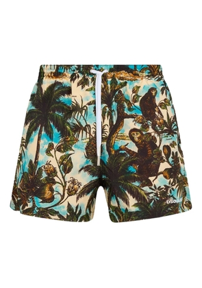 DSQUARED2 monkey-print swim shorts - Neutrals
