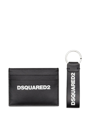 DSQUARED2 logo-print card holder set - Black