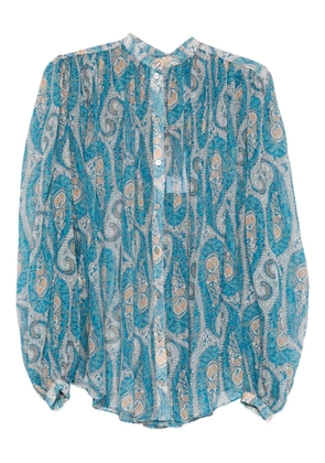 ETRO Paisley Fant silk blouse - Blue