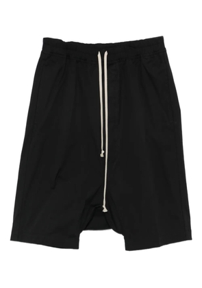 Rick Owens drawstring drop-crotch shorts - Black